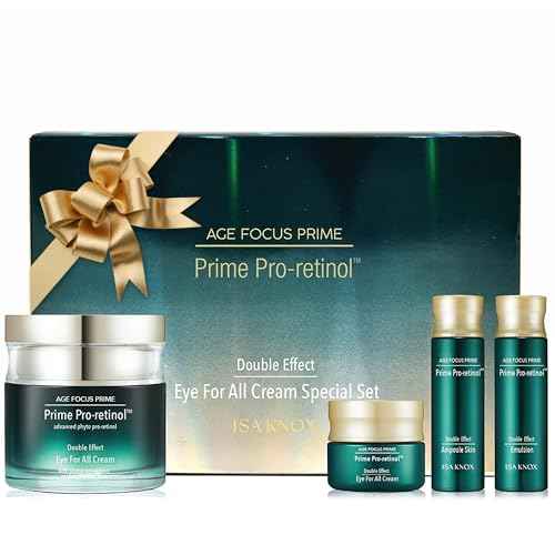 Isa Knox AGE FOCUS Prime Double Effect Eye For All Cream Set (3.4fl oz) - Korean Skincare Set, Lightweight Rich Eye Cream, Toner, Emulsion by LG Beauty. Daytime Retinol.
