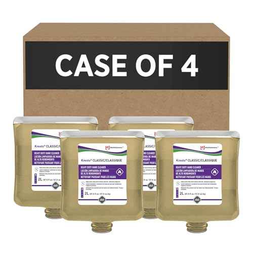 SC Johnson Professional Kresto Classic Industrial Super Heavy Duty Hand Cleaner with Grit, Hand Cleaner and Degreaser, 2 Liters, 4 Count, for Professional Use Only