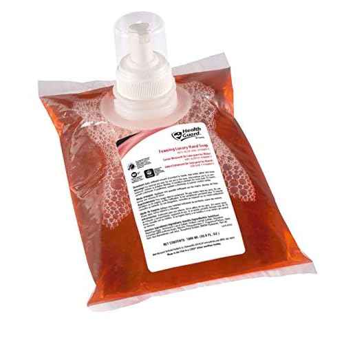 Kutol Health Guard 69010 Foaming Luxury Hand Soap, 4/1000 mL Refill Bags, Pink with Tropical Fragrance