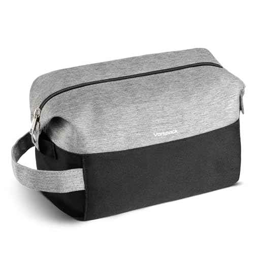 Vorspack Lightweight Travel Toiletry Bag - Water Resistant Travel Bag for Toiletries, Cosmetics, Accessories, Gifts for Men - Black