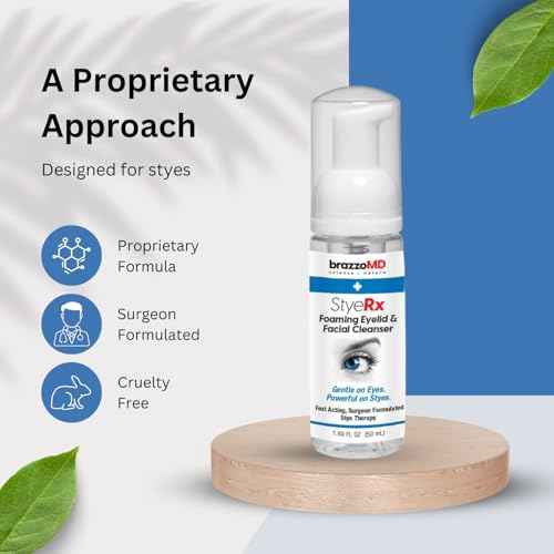 brazzoMD Stye Relief Foaming Cleanser - Soothing and Moisturizing - Help Reduce and Prevent Chalazion - 1.69 fl oz (50mL)