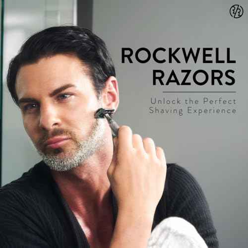 ROCKWELL RAZORS 2C Gunmetal Chrome Double Edge Safety Razor With Adjustable Shave Settings and 5 Fully Recyclable Razor Blades. Reusable Safety Razors for Men and Women