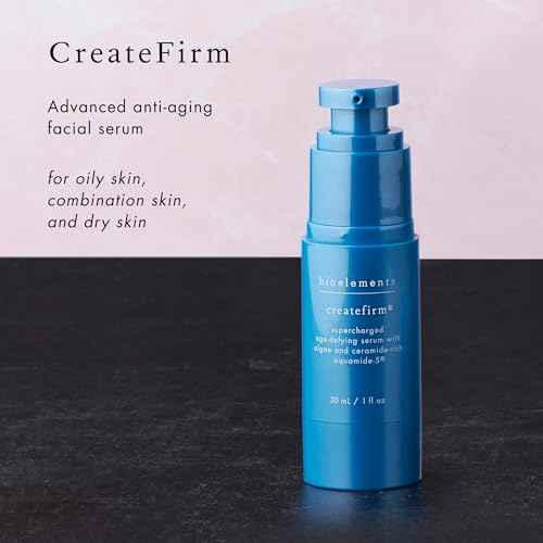 Bioelements CreateFirm Serum - 1 fl oz - Advanced Anti-Aging Facial Serum - For Oily, Dry & Combination Skin Types - Vegan, Gluten Free - Never Tested on Animals