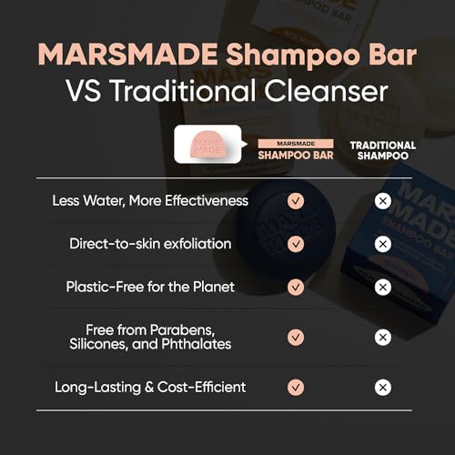 Castor Oil Conditioner Bar - Nourishing & Soothing Natural Deep Conditioner for All Hair Types - Hair Moisturizing, Cleansing Solid Soap Bar - Zero Waste, No Animal Trials 3.5 oz