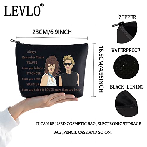 LEVLO Thelma Movie Cosmetic Make Up Bag Thelma Fans Gift You Are Braver Stronger Smarter Than You Think Thelma Louise Zipper Pouch Bag (Thelma Bag)