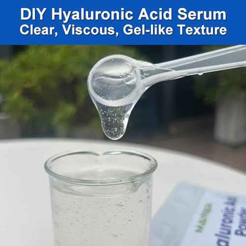 MAYKER Pure Hyaluronic Acid Powder 0.7 oz | High Molecular Weight, Cosmetic Grade | To Make 45+ oz Hydrating Serums For Skin Hydration, Clear, Gel-like Texture | No fillers, No Additives