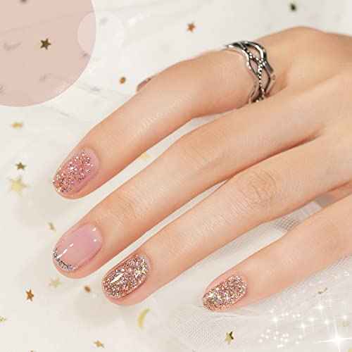 GAOY Glitter Gel Nail Polish Set, 6 Colors Including Pink White Gold Purple for Nail Art DIY Manicure and Pedicure at Home
