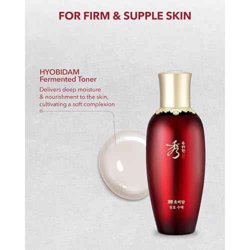 Sooryehan Hyobidam (Fermented Toner, 5.1fl oz) - Korean Skin Care. Highly Nourishing & Hydrating Toner for Firm Skin by LG Beauty. Wild Ginseng.