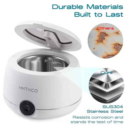 Ultrasonic Retainer Cleaner, White? Ultrasonic Retainer Cleaning Machine, Cleaner for Denture,Nightguard,Mouth Guard, Touch Retainer Cleaner.