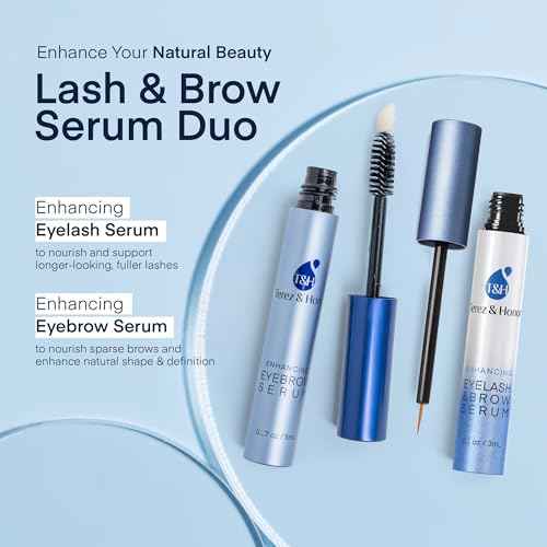 Enhancing Lash & Brow Serum Duo ? Eyelash and Eyebrow Growth Serum Set for Fuller, Longer-Looking Lashes & Brows ? Made in Korea, Clean & Effective Formula, Gift-Ready Packaging