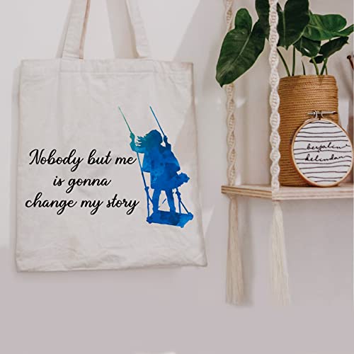 POFULL Musical Inspired Gift Nobody But Me Is Gonna Change My Story Cosmetic Bag Musical Theatre Gift (Nobody But Me Tote Bag)