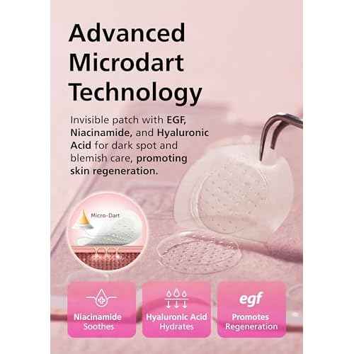 Easyderm Real Calming Patch Pimple Patches, Niacinamide, Hyaluronic Acid, EGF, K-Beauty Skincare | 6 Patches per Pack, 4 Packs (24 Total) Micro Point length : 285¥ìm