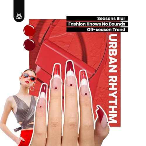 Beetles Gel Polish Urban Rhythm - Fall Winter Gel Nail Polish Set Burgundy Red Nude Brown Purple 25 Colors with 3Pcs Base Top Coat Nail Art DIY Salon Manicure UV LED Soak Of Gifts for Women Girls