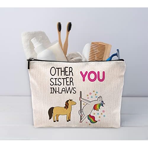 Sufamb Funny Other Sister-in-Laws and You Makeup Bag,Best Sister-in-Law Gifts Cosmetic Pouch for Girls,Christmas Birthday Wedding Gifts for Sister in Law Stepsister