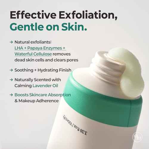 MOTHER MADE LHA Green Tea Exfoliating Aqua Peel Gel, Pore Care, Gentle Facial Exfoliator, Dead Skin Remover, Natural Cellulose for Peeling, Vegan, Korean Skincare, 2 Pack (100ml / 3.38 fl.oz)