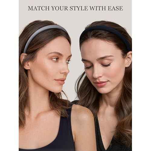 Sunolga 7 Pack Black Headbands for Women Girls Non Slip Padded Hairbands Head bands Wide Headbands Trendy Hair Accessories