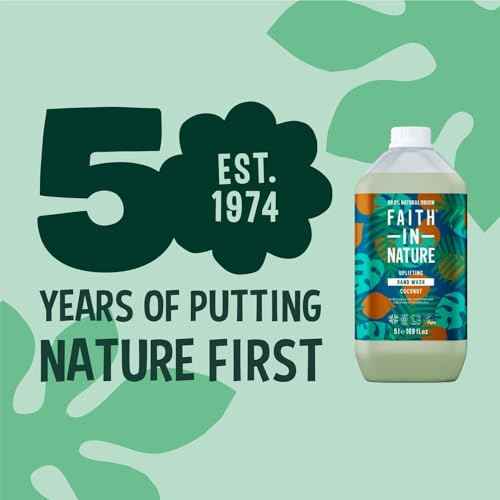 Faith In Nature Natural Coconut Hand Wash, Hydrating, Vegan & Cruelty Free, Parabens and SLS Free, 5L Refill Pack