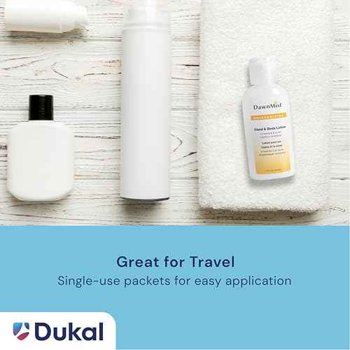 Dukal DawnMist Hand and Body Lotion with Dispensing Cap, 2 oz. ? Pack of 144 Travel-Sized Moisturizing Bottles for Soft, Hydrated Skin