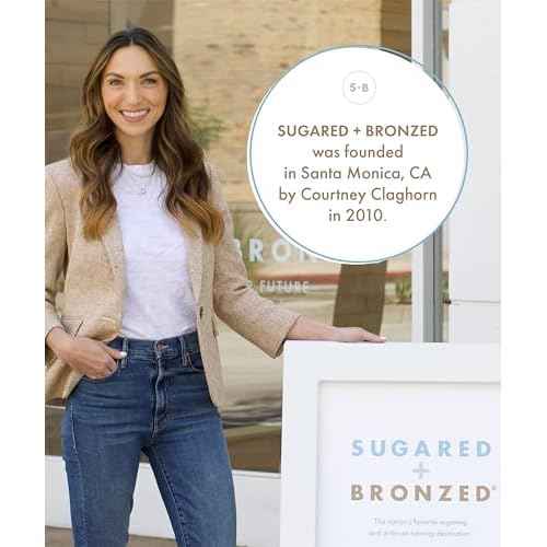 SUGARED + BRONZED Sunless Tanning Lotion ? No Bronzer, FlexExpress, Hydrating Self-Tanner for Face & Body, Natural Glow, Lightweight, Long-Lasting Tan, Suits All Skin Tones (6 Fl Oz)