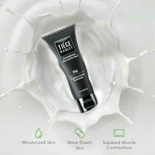 Tiege Hanley Mens Face Moisturizers, Morning Daytime Facial Moisturizer with SPF 20 (2.5 oz) and Night Time Facial Moisturizer - Anti-Aging Night Time Wrinkle Cream for Men with Sensitive Skin (2 oz)
