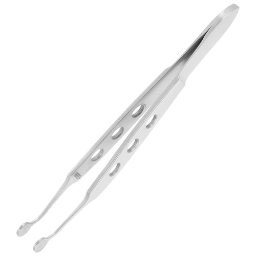 Stainless Steel Meibomian Gland Expressor Professional Eyelid Massage Tweezers Eyelid Tip for Dry Eyes, Round Tip