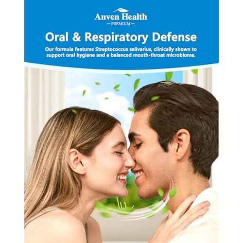 Oral Probiotics Lozenges for Mouth Bad Breath & Gum Repair - Mineral Fusion with Zinc + Calcium for Dry Mouth Relief, Enamel Shield, Mint Flavor with Xylitol - 180 Lozenges, Sugar-free