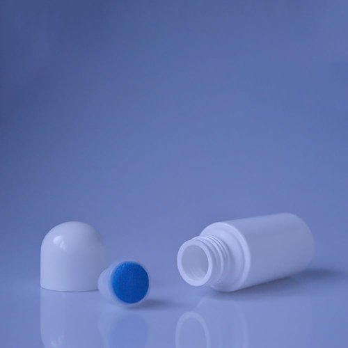 UUYYEO 4 Pcs 50 ml Sponge Head Plastic Applicator Bottles with Sponge Refillable Deodorant Bottles for Cosmetic Essential Oil