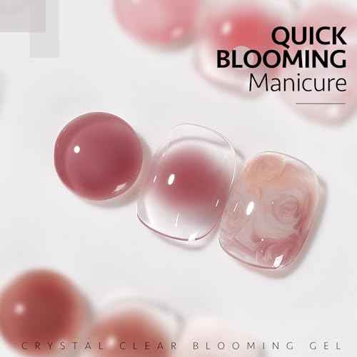 GAOY Nail Blooming Gel, 16ml Clear Blooming Gel Polish, Spreading Effects Soak Off UV Light Cure for Nail Art DIY