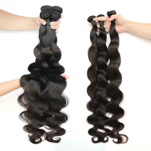 12 A Human Hair Bundles 16 18 20 22 Inch Body Wave Curly Bundles Human Hair 100% Unprocessed Brazilian Raw Virgin Hair 4 Bundles Body Wave Natural Color