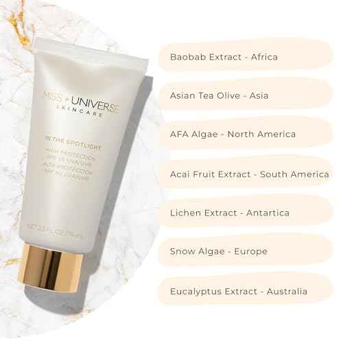 In The Spotlight SPF 50 Sun Protection and Skincare Enhancer, Facial Skin Care Product with Hyaluronic Acid, Sun Screen Protector for Faces, Personal Face Sunscreen Regimen