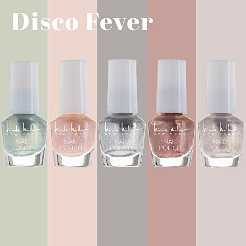 Nicole Miller Mini Nail Polish Set - 30 Mini Glossy and Trendy Nail Polish Colors, Fingernail and Toenail Polish for Women and Girls, Quick Dry Manicure