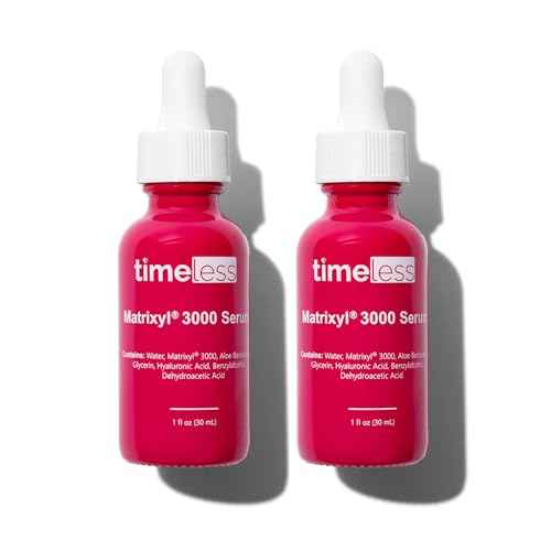 Timeless Skin Care Matrixyl 3000 Serum - Personal Care Face Serum Supports Hydration - with Hyaluronic Acid - Fragrance-Free - for Skin Care - 1 oz (Pack of 2)