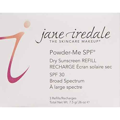 jane iredale Powder-Me SPF 30 Dry Sunscreen, Broad Spectrum Brush-On Physical Sun Protection for Face, Body, & Scalp, Refillable, Vegan, Cruelty-Free