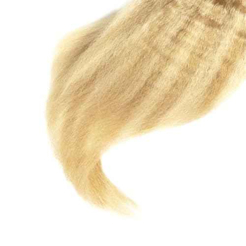 30 32 34 inch P27/613 Human Hair Bundles Blonde Kinky Straight Bundle 2 Tone #27 Mixed With #613 Yaki Straight Bundles