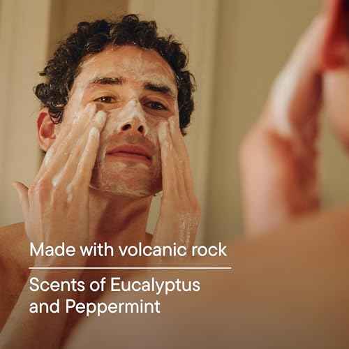 Harry's Exfoliating Face Wash for Men, Gentle Facial Skin Care Products with Volcanic Rock Exfoliant, 2 Fl. Oz, Pack of 3 (Trial and Travel Size)