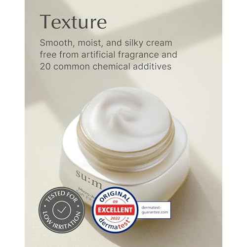 SU:M Micro-Active Soft Fit Cream (1.67 fl oz) - Deep Hydration for Elasticty, Sensitive Skin. Korean Skin Care. Peptides, Fermented Nutrients.