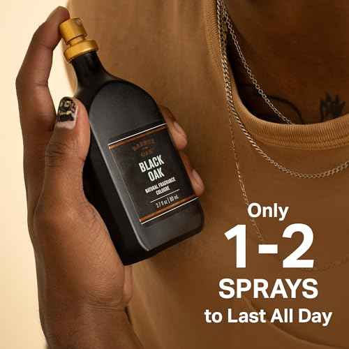 Barrel and Oak - Natural Fragrance Cologne, Cologne for Men, Eau de Cologne, Essential Oil-Based Scent, Warm Oak & Spicy Bergamot, Subtle Earthy Fragrance, Paraben & SLS Free, Vegan (Black Oak, 2.7oz)