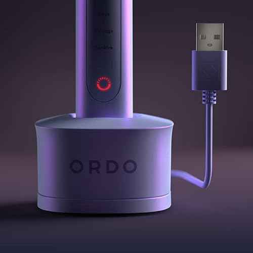 ORDO Sonic+ Electric Toothbrush for Adults, Advanced Tech, 4 Brushing Modes, Fast Rechargeable, Sonic Toothbrushes Over 4 Weeks Battery Life, Silicone Polishing Element, USB Charger, Pearl Violet
