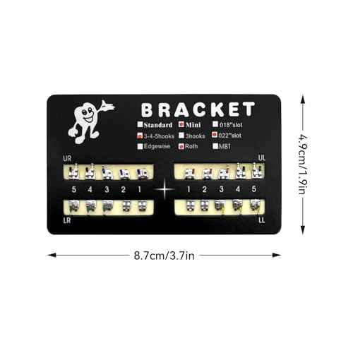 400pcs/Pack 022 Slot Bondable with Hook on 345 Teeth Model Mini Roth Brackets Roth,5 pieces per pack 20 pieces per pack.