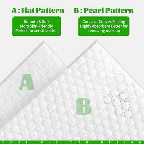 Disposable Face Towels 100 Count, Biodegradable Facial Towels for Sensitive Skin, Ultra Soft & Thick Face Cloth, Lint- free Dry Wipes for Makeup Remover, Skincare and Cleansing