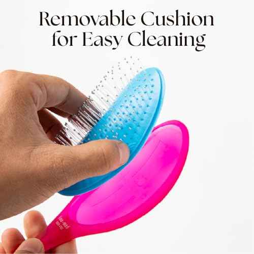 Olivia Garden OG Detangler Brush ? Removable Cushion, Gentle Scalp Massage & Detangling for Wet or Dry, Fine to Medium Hair