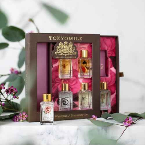 TOKYOMILK Eau de Parfum Discovery Set, 6 Alluring 0.23 fl oz Fragrance Bottles, Luxury Long-Lasting Mini-Perfume Sampler for Women, Exciting Scented Feminine Holiday Gift Set