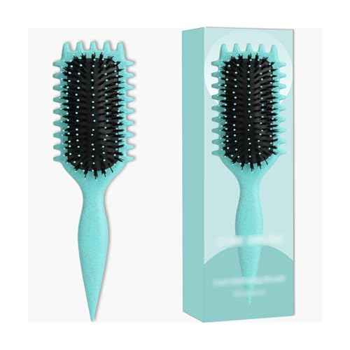 Green 1 PS, Curly Hair Brush and Styling Brush for women and men, fitting all hair style.