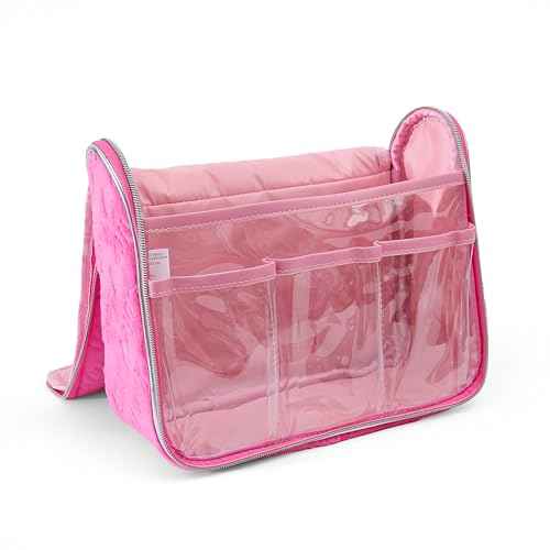 Juicy Couture Pink Makeup Bag Cosmetics Organizer Travel Essentials Hanging Hook Heart Velour