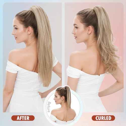 Hairro Claw Clip Ponytail Extension Human Hair Clip In Ponytail Jaw/Claw Jaw On Pony Tail Hairpieces For Women 18 Inch 115g #1B Natural Black