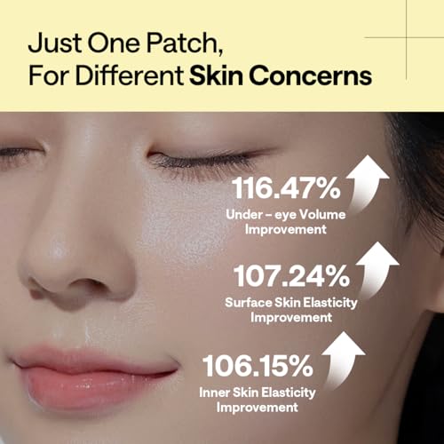 Mediheal Vita Collagen Under Eye Patches for - Korean Hydrogel Eye Pads (60 patches) with 7 Vitamin & 5 Micro Collagen. Moisturizng & Non Irritating Eye Gel Mask. Sealing Cap Included.