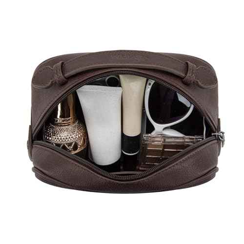 Montana West Wrangler Makeup Bags for Women Portable Toiletry Bag Small Travel Cosmetic Organizer for Gift Zipper Closure