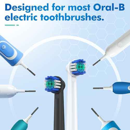 Replacement Toothbrush Heads Compatible with Oral-B Braun, Pack of 8 Professional Precision Clean Electric Toothbrush Replacement Heads for Oral-b 7000, Clean, Oral B Pro 1000, 9600, 500, 3000, 8000