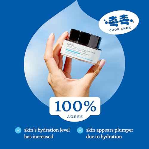 belif Aqua Bomb ? Daily Niacinamide Hydrating Moisturizer, Lightweight Plumping Facial Cream with Hyaluronic Acid & Squalane, Cooling Effect, Anti-Aging Korean Skincare, 0.84 fl oz (25ml)