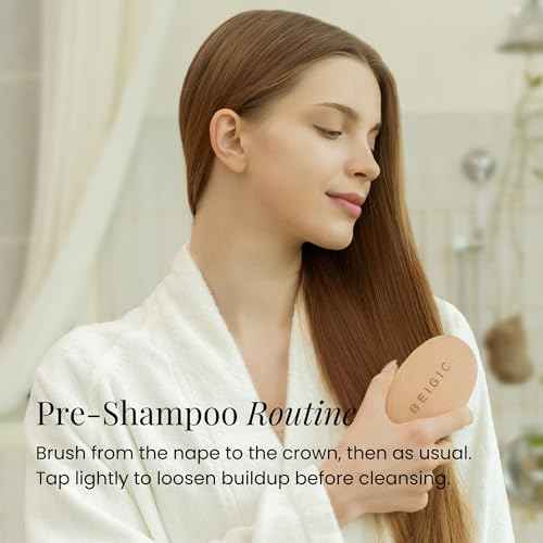 BEIGIC Scalp Massage Hair Brush - Non-Static Hair Scalp Massager Hair Growth - Small & Portable Detangler Brush